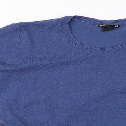 Womens UK Size M H&M Blue Basic Blouse