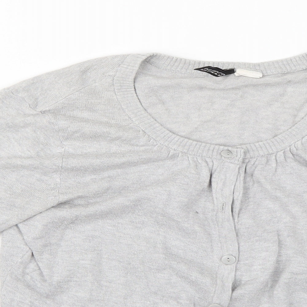 Womens UK Size 8 H&M Grey Cardigan Jumper