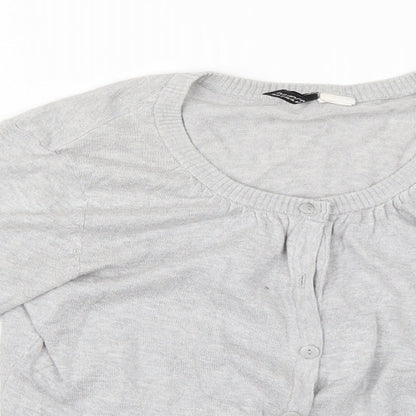 Womens UK Size 8 H&M Grey Cardigan Jumper