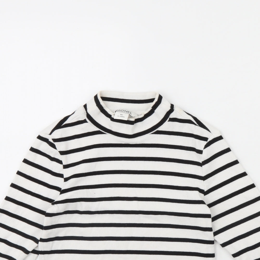 Womens UK Size XS Monki White Basic Blouse