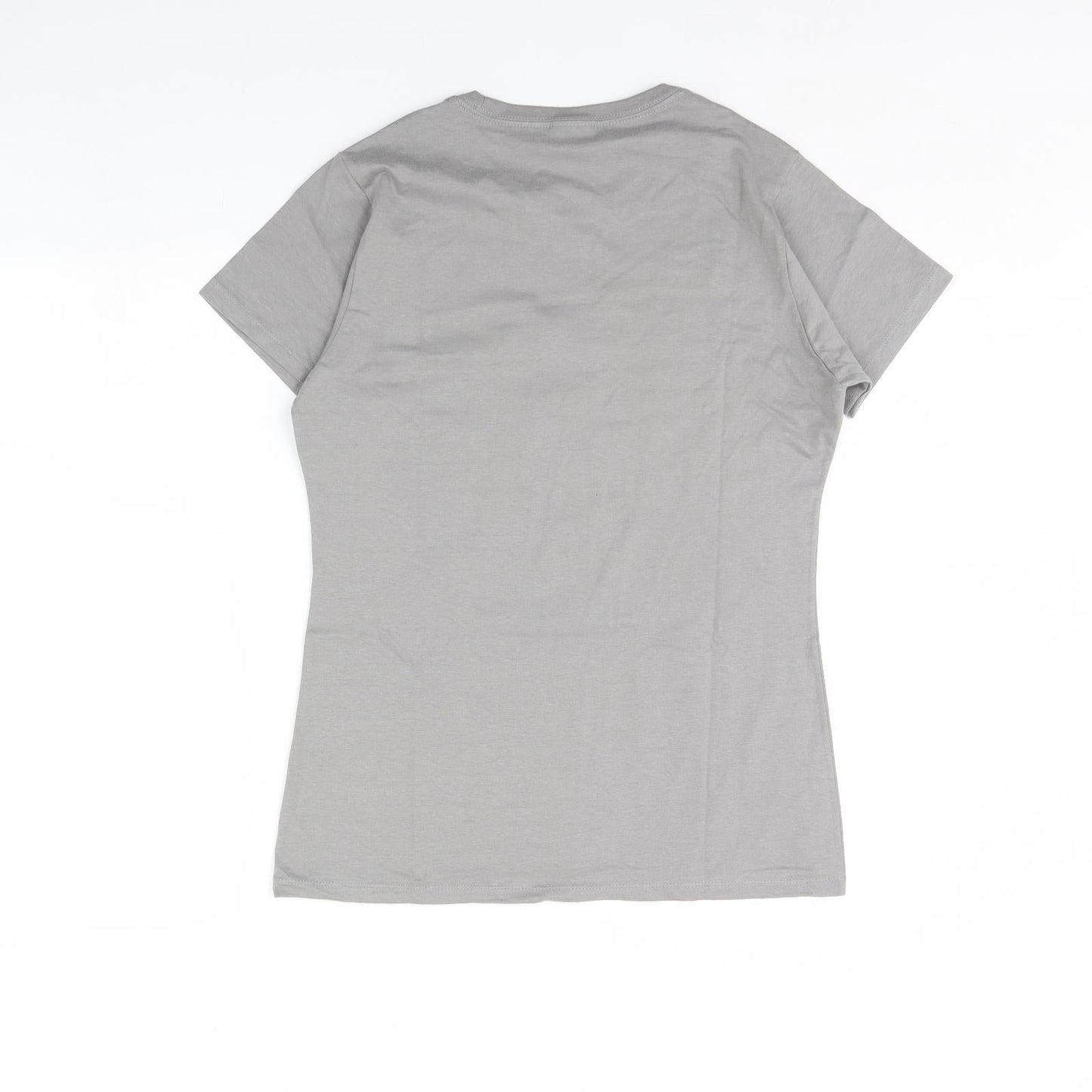 Womens UK Size M Preworn Grey Basic T-Shirt