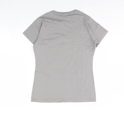 Womens UK Size M Preworn Grey Basic T-Shirt