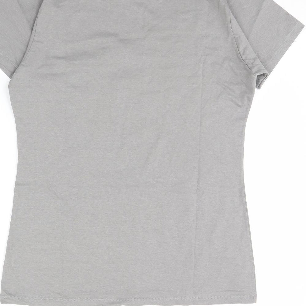Womens UK Size M Preworn Grey Basic T-Shirt