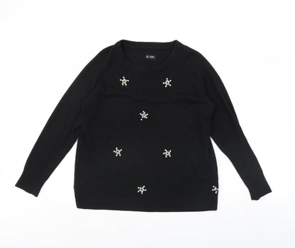 B you Womens Black   Pullover Jumper Size 16