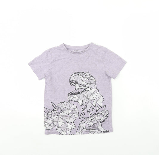 TU Boys Purple   Basic T-Shirt Size 9 Years  - Dinosaur