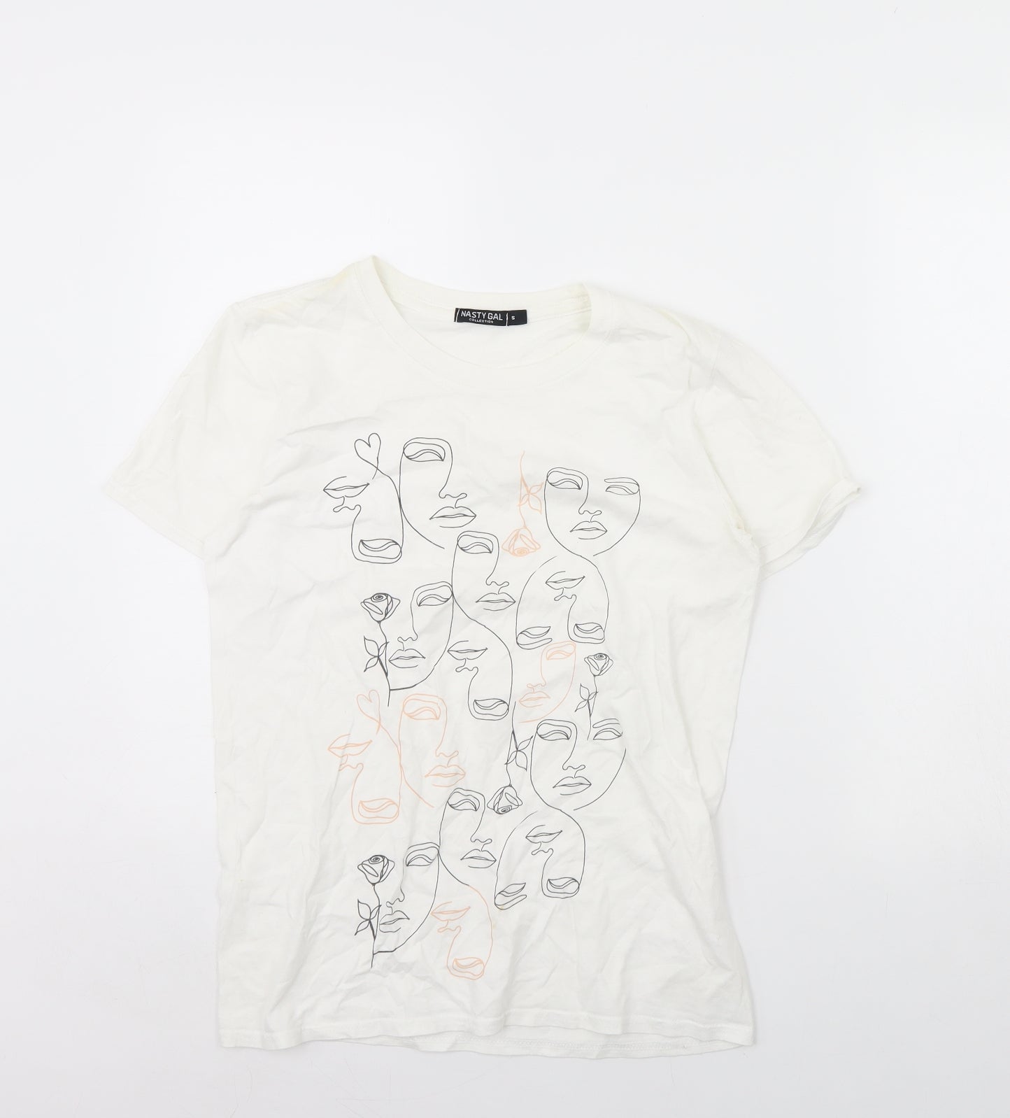 Nasty Gal Womens White   Basic T-Shirt Size S