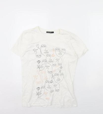 Nasty Gal Womens White   Basic T-Shirt Size S