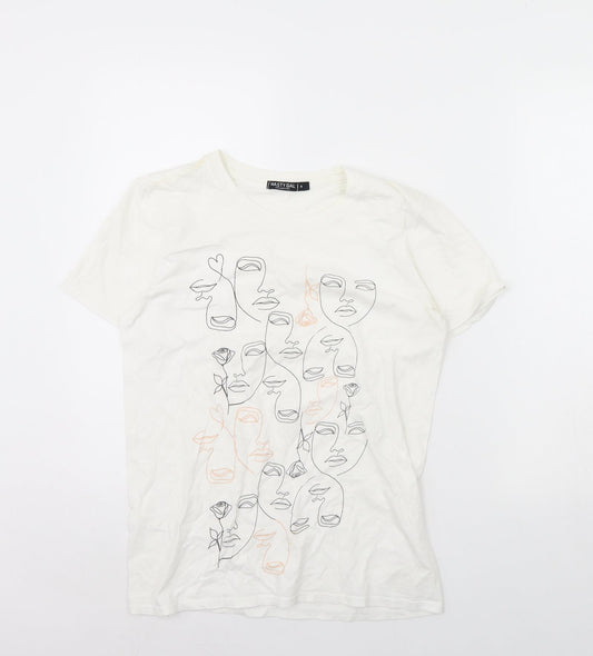 Nasty Gal Womens White   Basic T-Shirt Size S