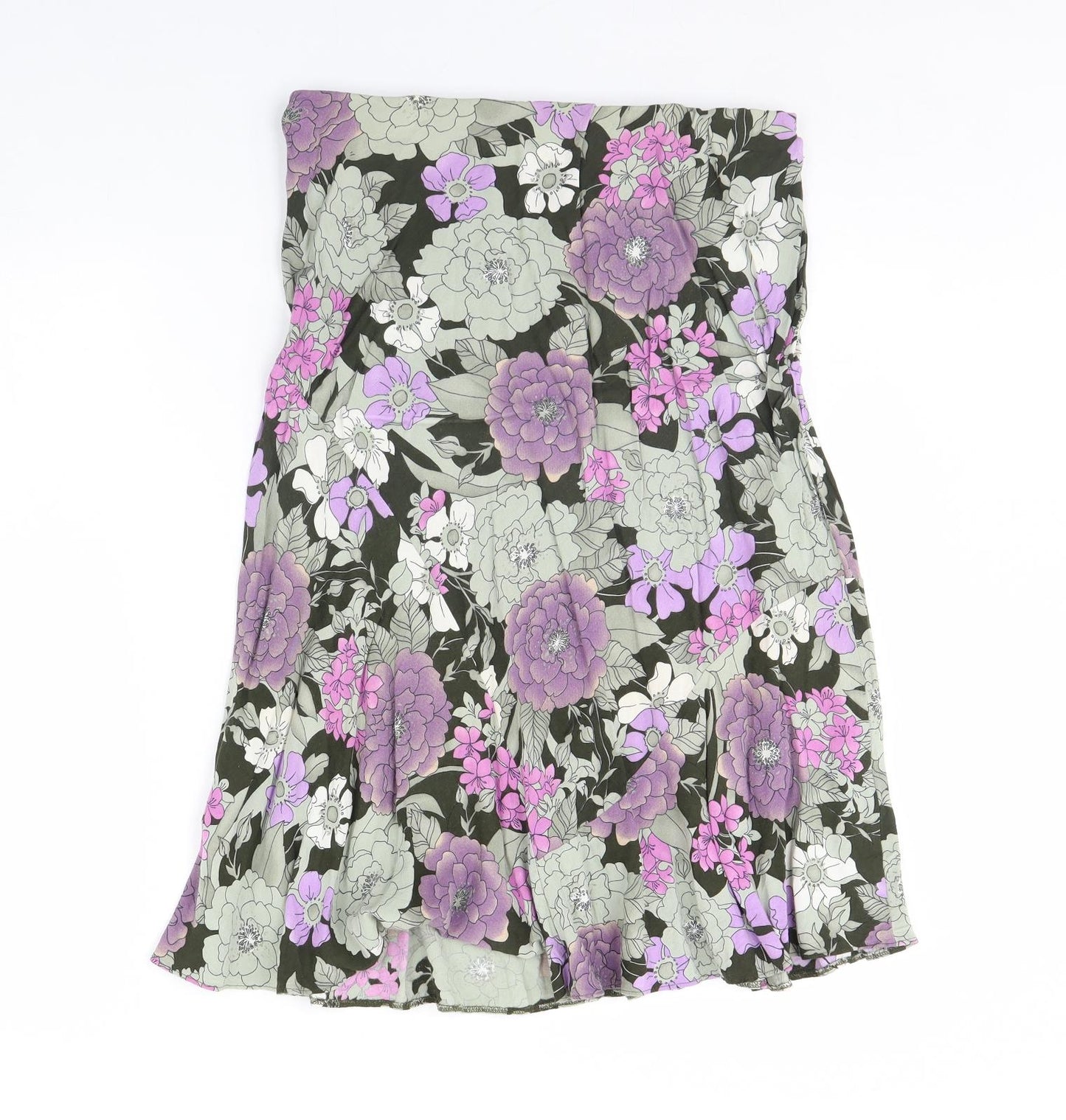 m&s Womens Brown Floral  Mini Skirt Size 12