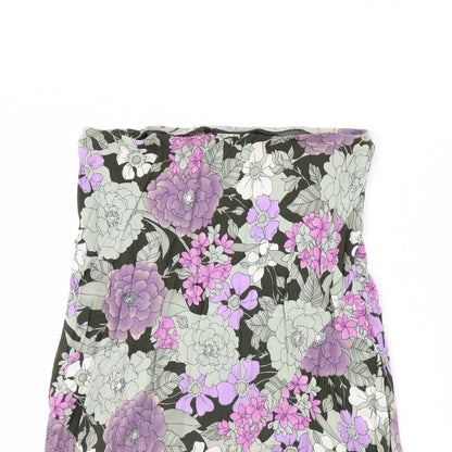 m&s Womens Brown Floral  Mini Skirt Size 12