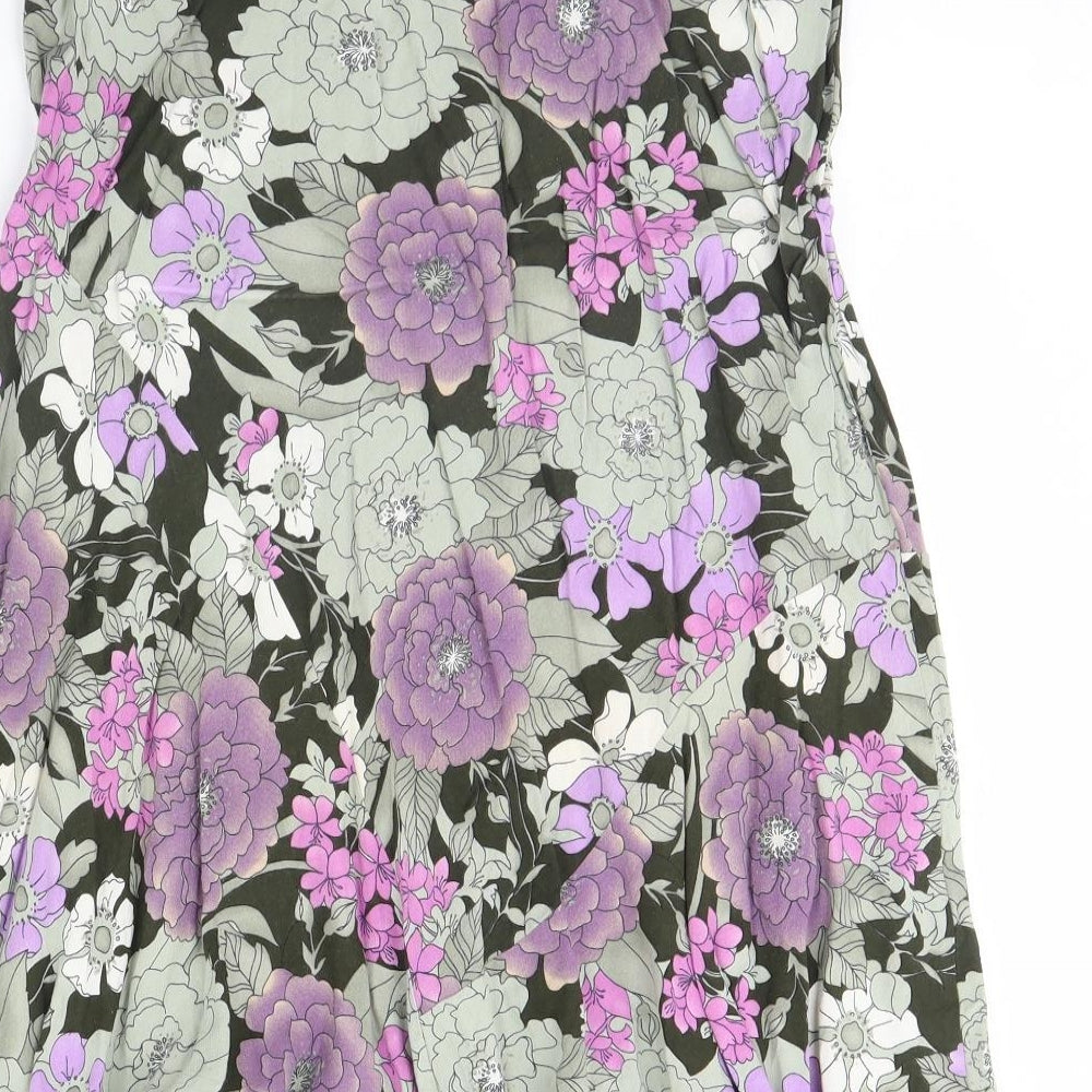 m&s Womens Brown Floral  Mini Skirt Size 12