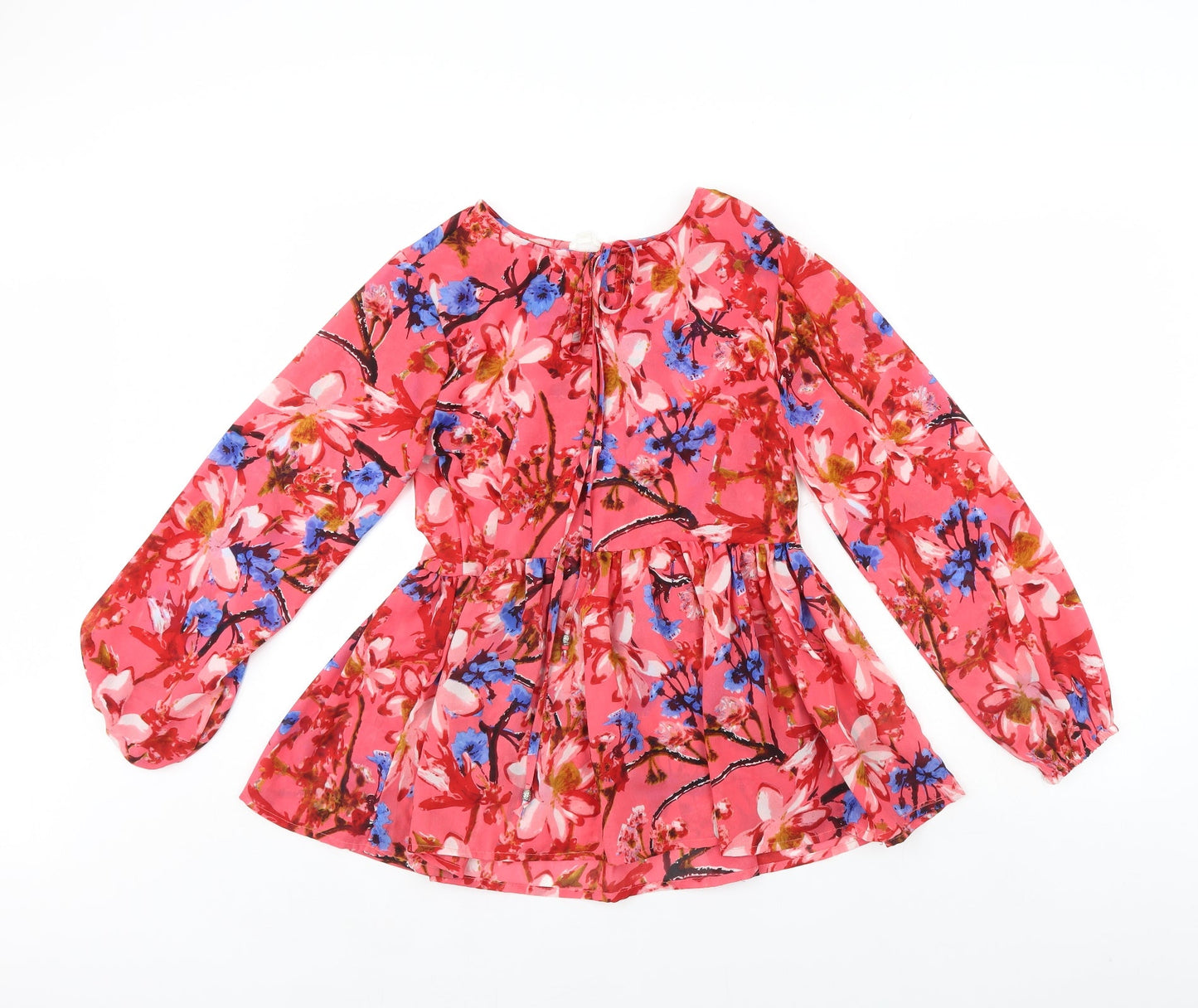 sera Womens Pink Floral  Basic Blouse Size S