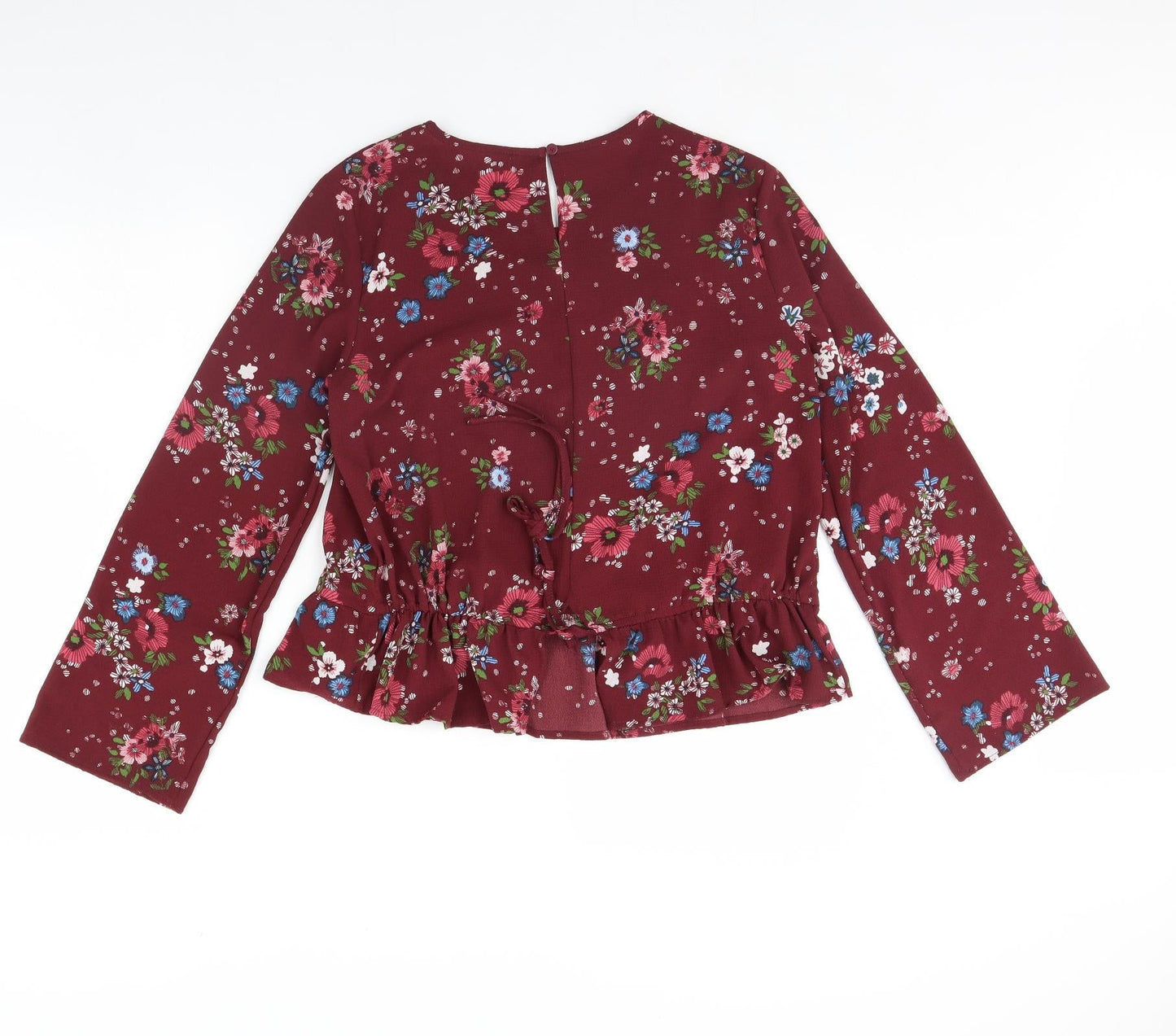 lft Womens Purple Floral  Basic Blouse Size S