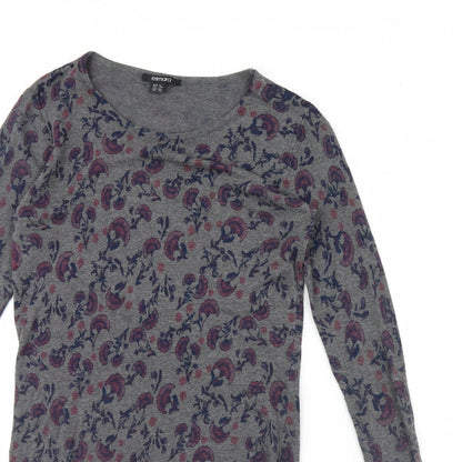 ESMARA Womens Grey Floral  Bodycon  Size 10