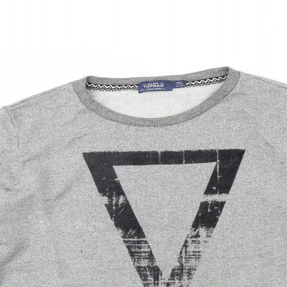 Topman Mens Grey   Pullover Jumper Size L