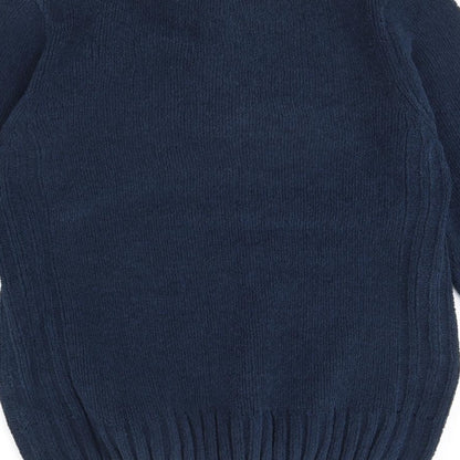 SandStone Mens Blue  Fleece Henley Jumper Size M