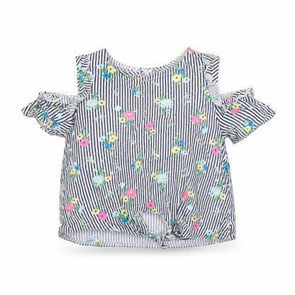 Primark Girls White Striped  Basic Blouse Size 2 Years