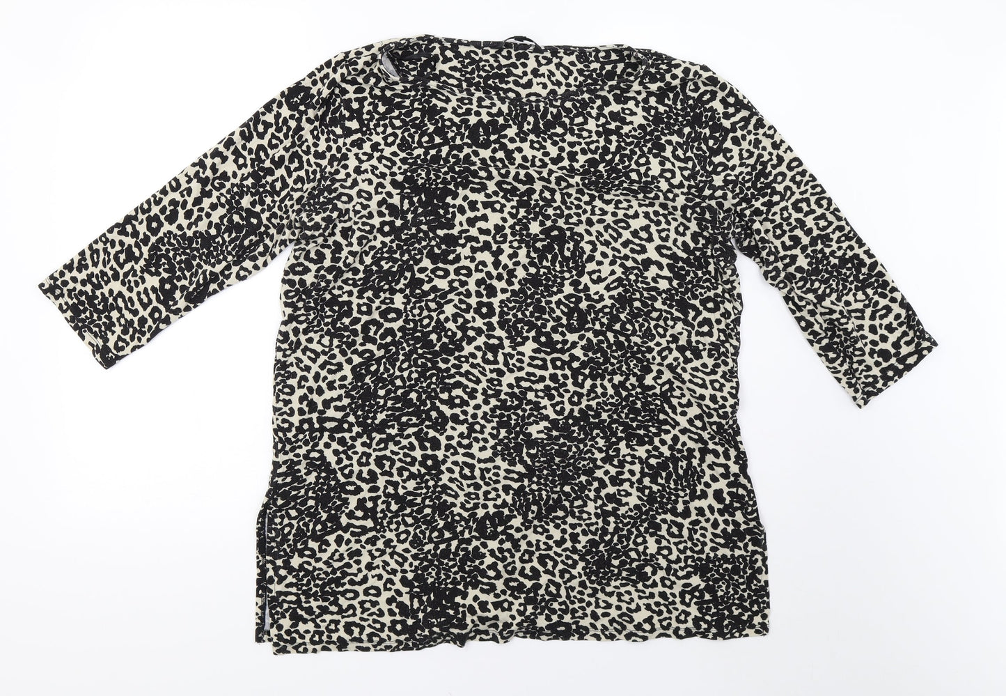 Debenhams Womens Beige Animal Print  Pullover Sweatshirt Size 18