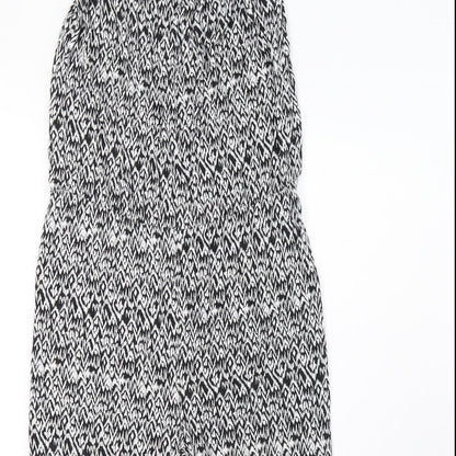Matalan Womens White Animal Print  Jumpsuit One-Piece Size 8 L21 in