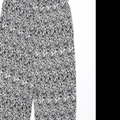 Matalan Womens White Animal Print  Jumpsuit One-Piece Size 8 L21 in
