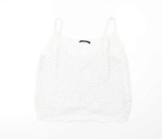Womens UK Size 10 Marks and Spencer White Basic Tank