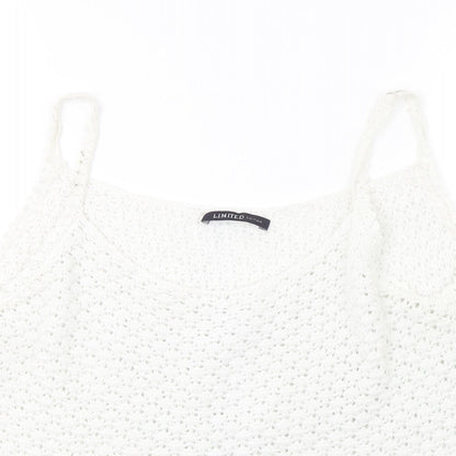 Womens UK Size 10 Marks and Spencer White Basic Tank