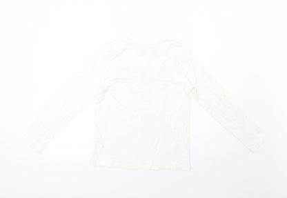 Primark Girls White   Pullover Sweatshirt Size 11-12 Years