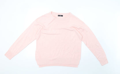 F&F Womens Pink  Knit Pullover Sweatshirt Size 10