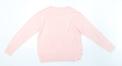 F&F Womens Pink  Knit Pullover Sweatshirt Size 10
