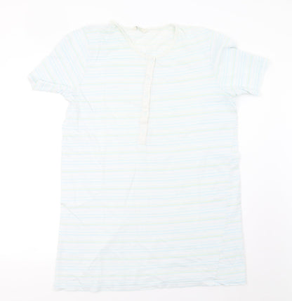 Marks and Spencer Womens Blue Striped  Top Pyjama Top Size 14