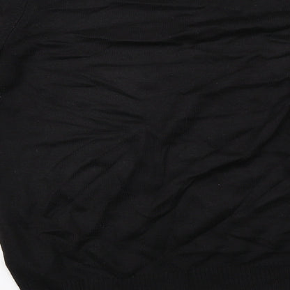 saisnburys Womens Black Polka Dot Knit Pullover Sweatshirt Size 8
