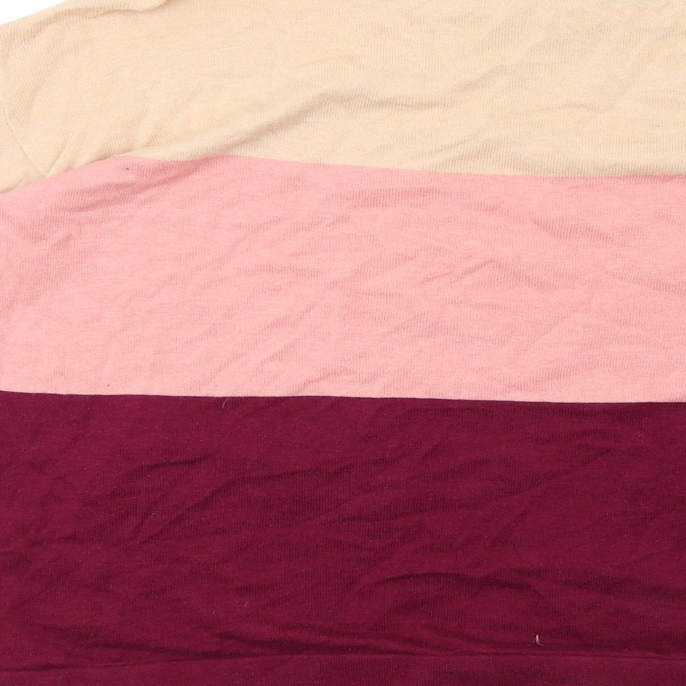 Womens UK Size 12 Warehouse Purple Basic T-Shirt