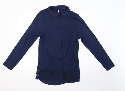 sainsburys Womens Blue  Knit Pullover Sweatshirt Size 16