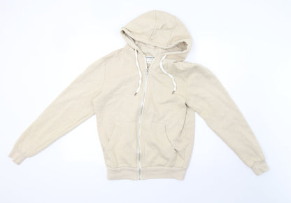 Mens UK Size XS Cedar Wood State Beige Full Zip Hoodie