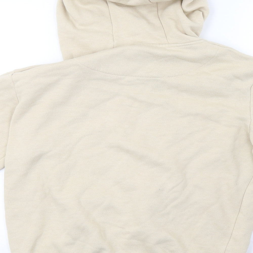 Mens UK Size XS Cedar Wood State Beige Full Zip Hoodie