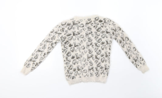 Primark Girls Brown Animal Print  Pullover Sweatshirt Size 10-11 Years
