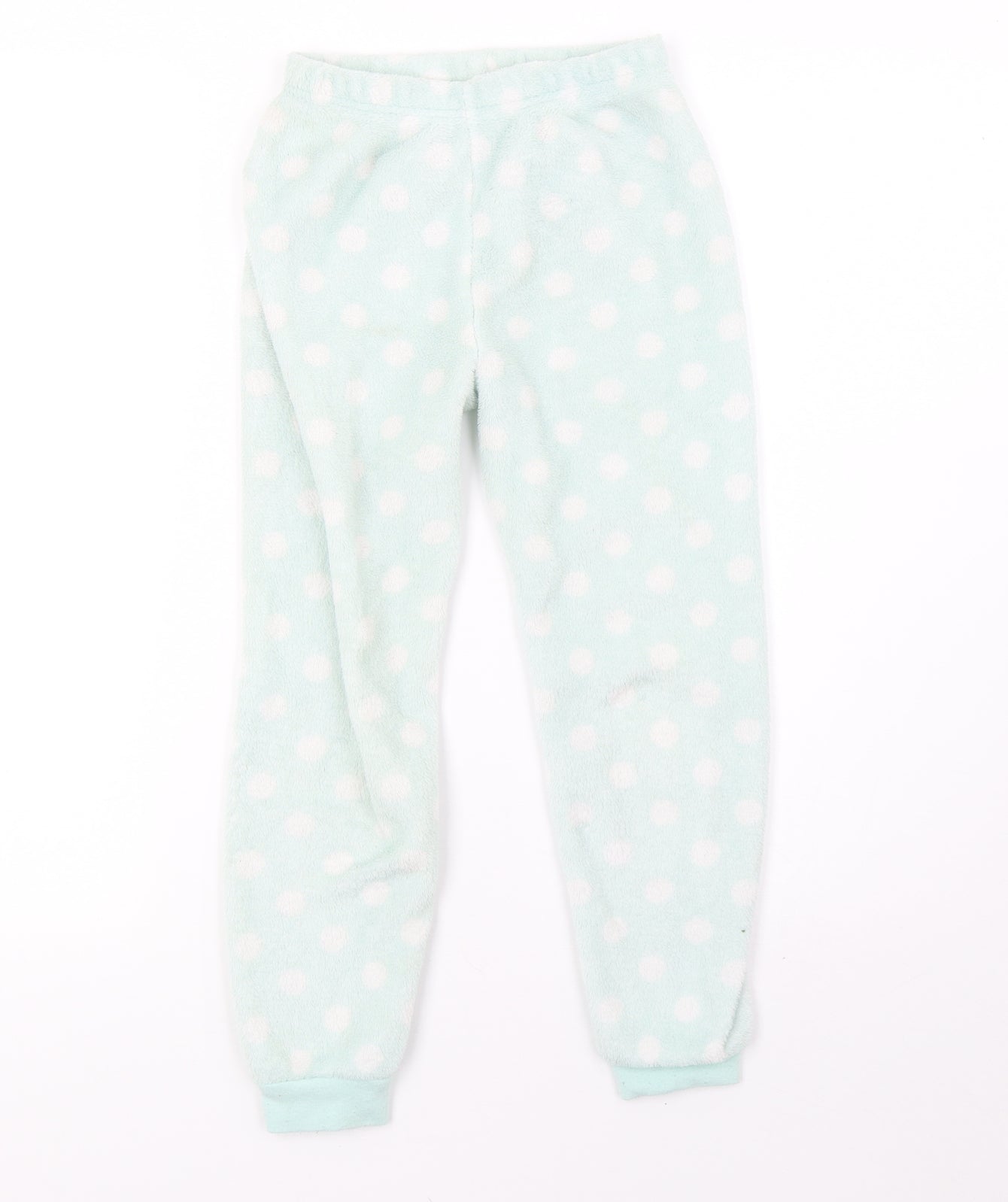 Primark Girls Green Polka Dot   Pyjama Pants Size 7-8 Years