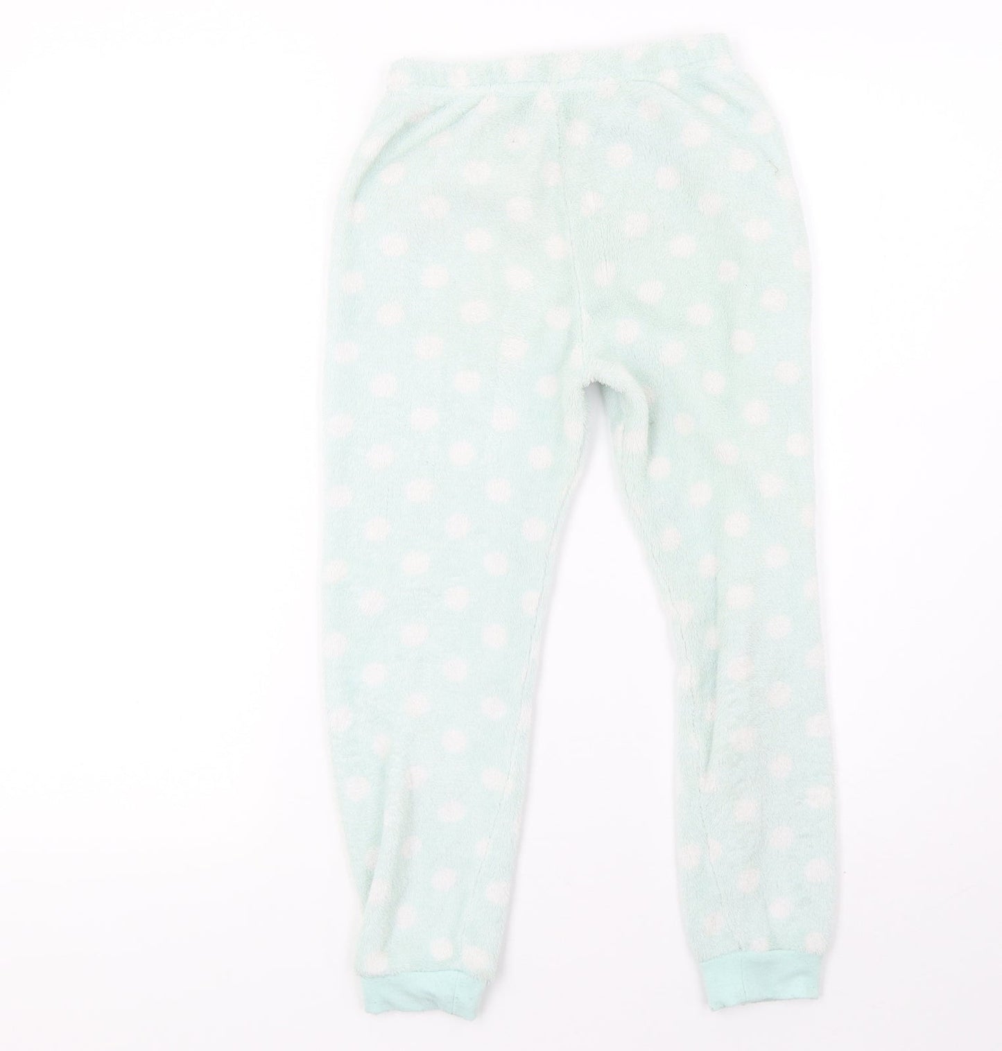 Primark Girls Green Polka Dot   Pyjama Pants Size 7-8 Years