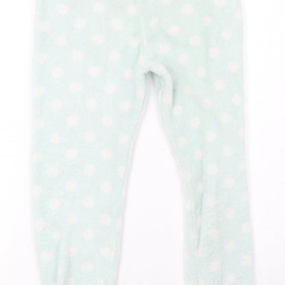 Primark Girls Green Polka Dot   Pyjama Pants Size 7-8 Years