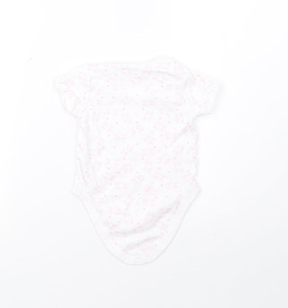 F&F Girls White Polka Dot  Babygrow One-Piece Size 9-12 Months
