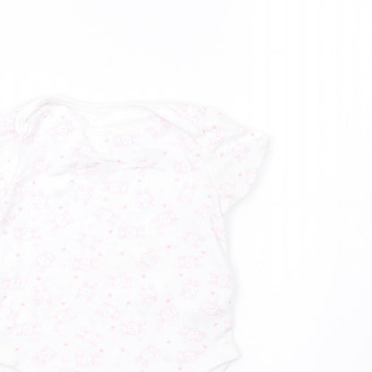 F&F Girls White Polka Dot  Babygrow One-Piece Size 9-12 Months
