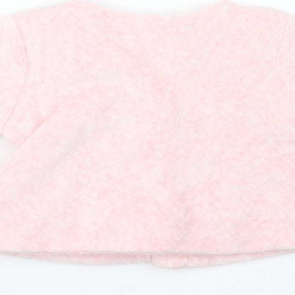 Pure Baby Girls Pink  Fleece Basic Coat Coat Size 3-6 Months