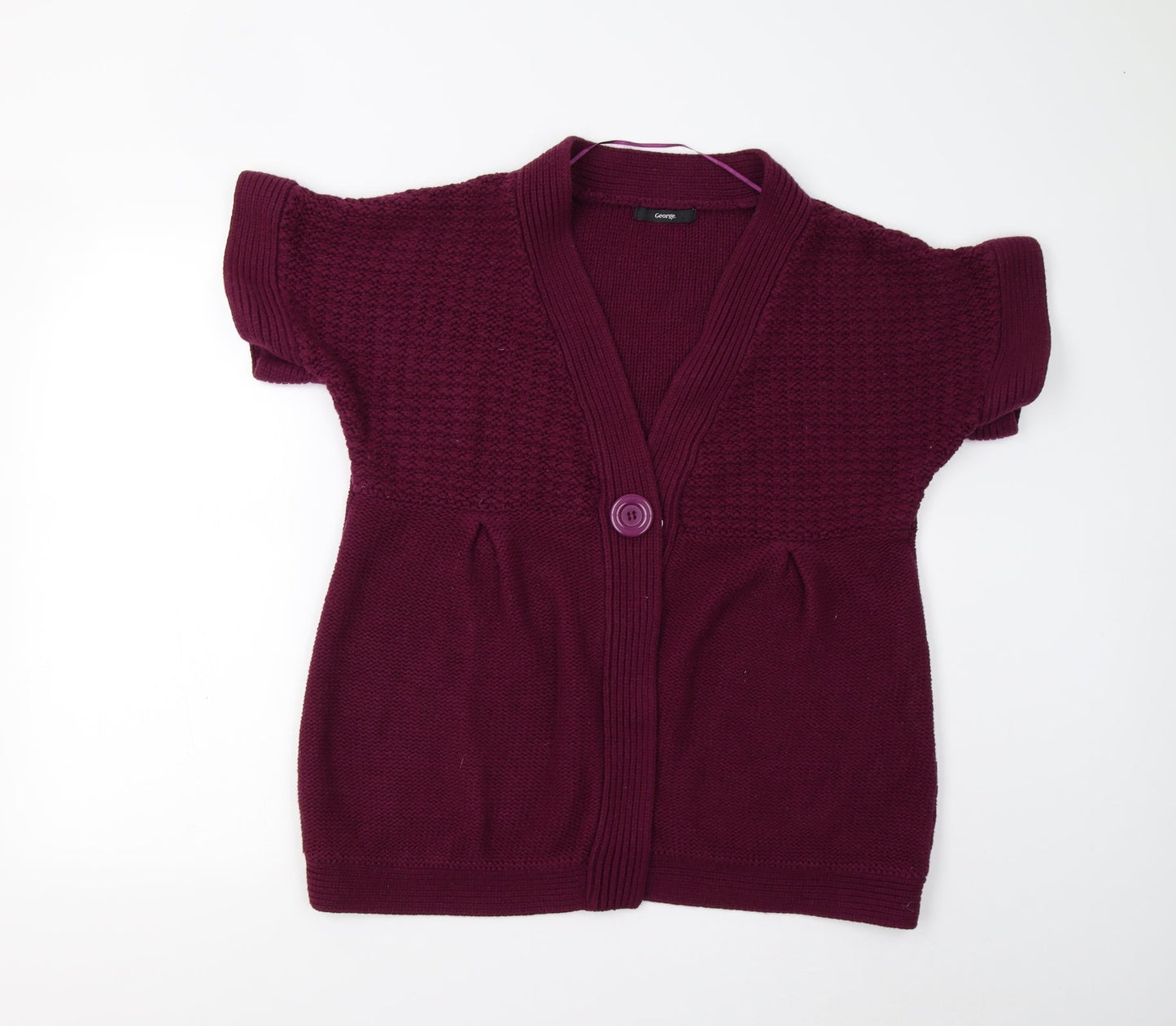George Womens Purple  Knit Cardigan Jumper Size 18