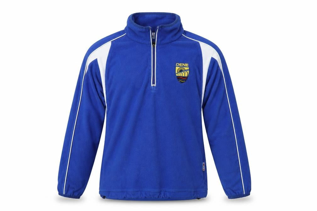 SW Boys Blue  Fleece Henley Jumper Size M  - DENE