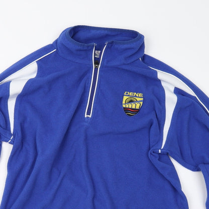 SW Boys Blue  Fleece Henley Jumper Size M  - DENE