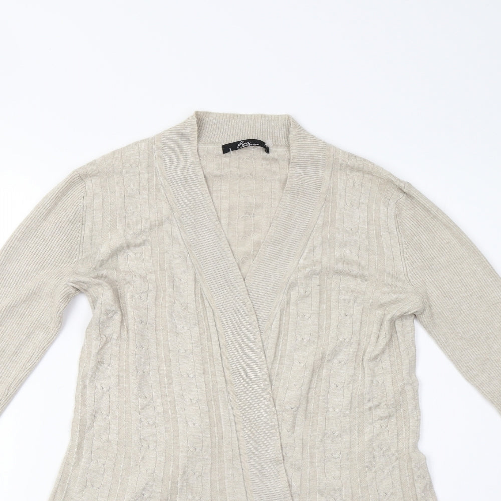 Womens UK Size XS BM Collection Beige Cardigan Jumper