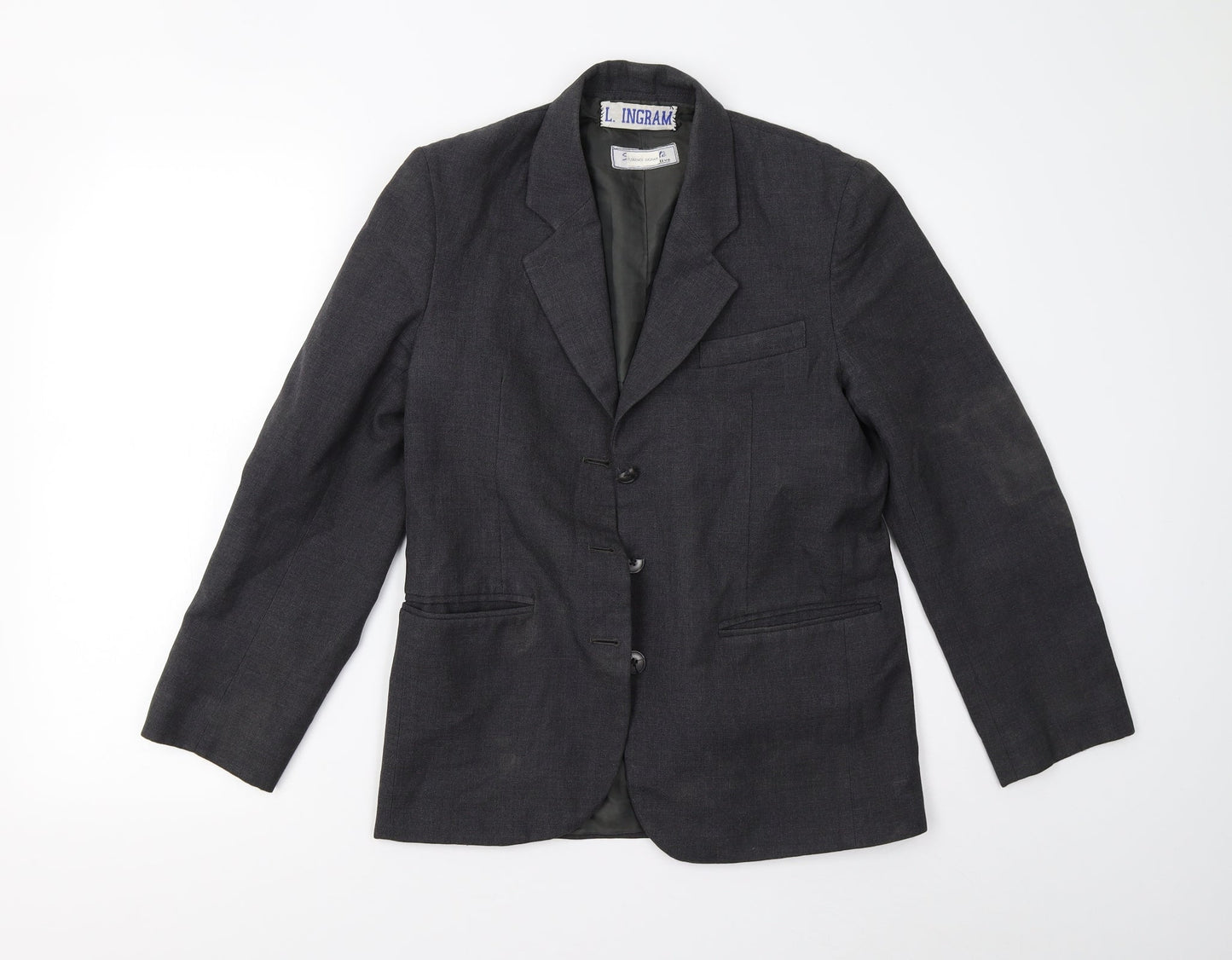 Womens UK Size S Preworn Regular Grey Suit Jacket
