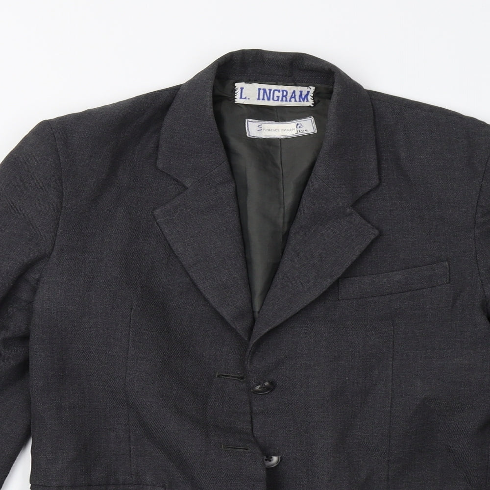 Womens UK Size S Preworn Regular Grey Suit Jacket