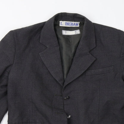 Womens UK Size S Preworn Regular Grey Suit Jacket