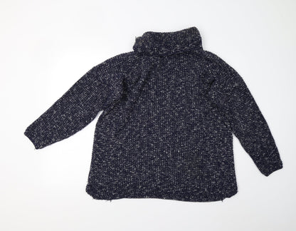 Boohoo Womens Blue  Knit Pullover Jumper Size M